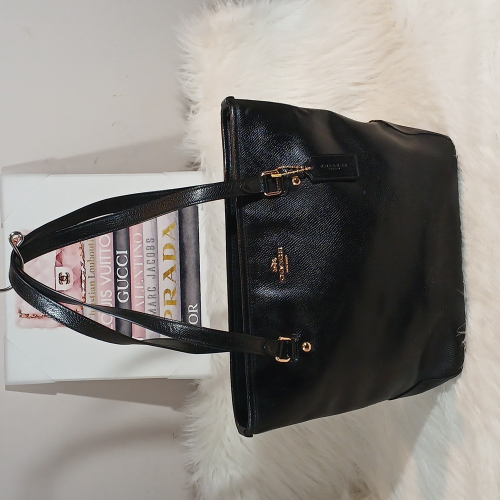 Coach Luxury Black Leather Hand Bag